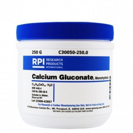 RPI Calcium Gluconate, 250 G C30050-250.0